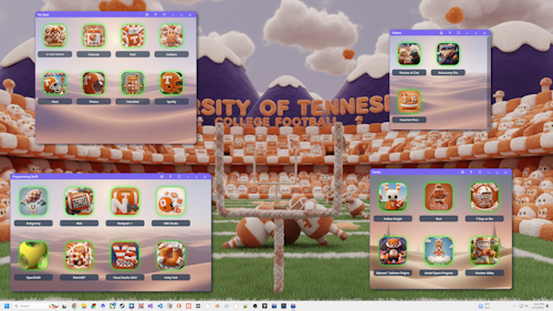 University of Tennessee Vols AI Generated TaskScapes and Wallpapers